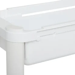 Carrito auxiliar blanco extensible con 4 cestos