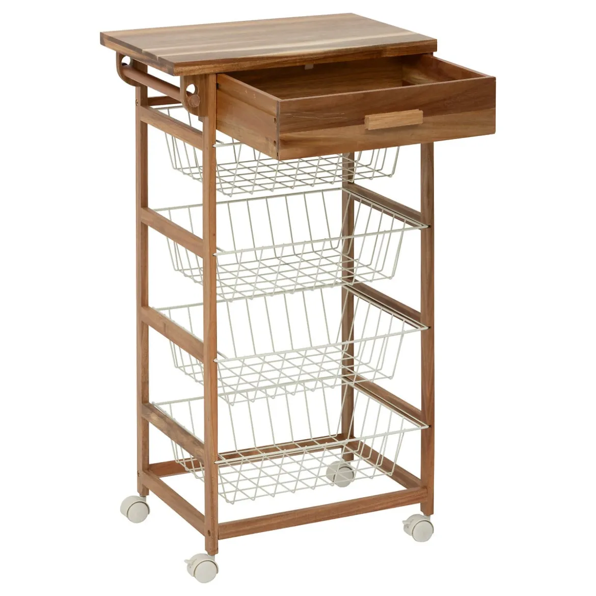 Carrito auxiliar con 4 niveles beige