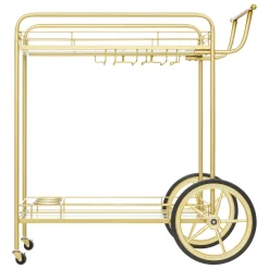 Carrito auxiliar dorado de metal DOLCE RIVIERA