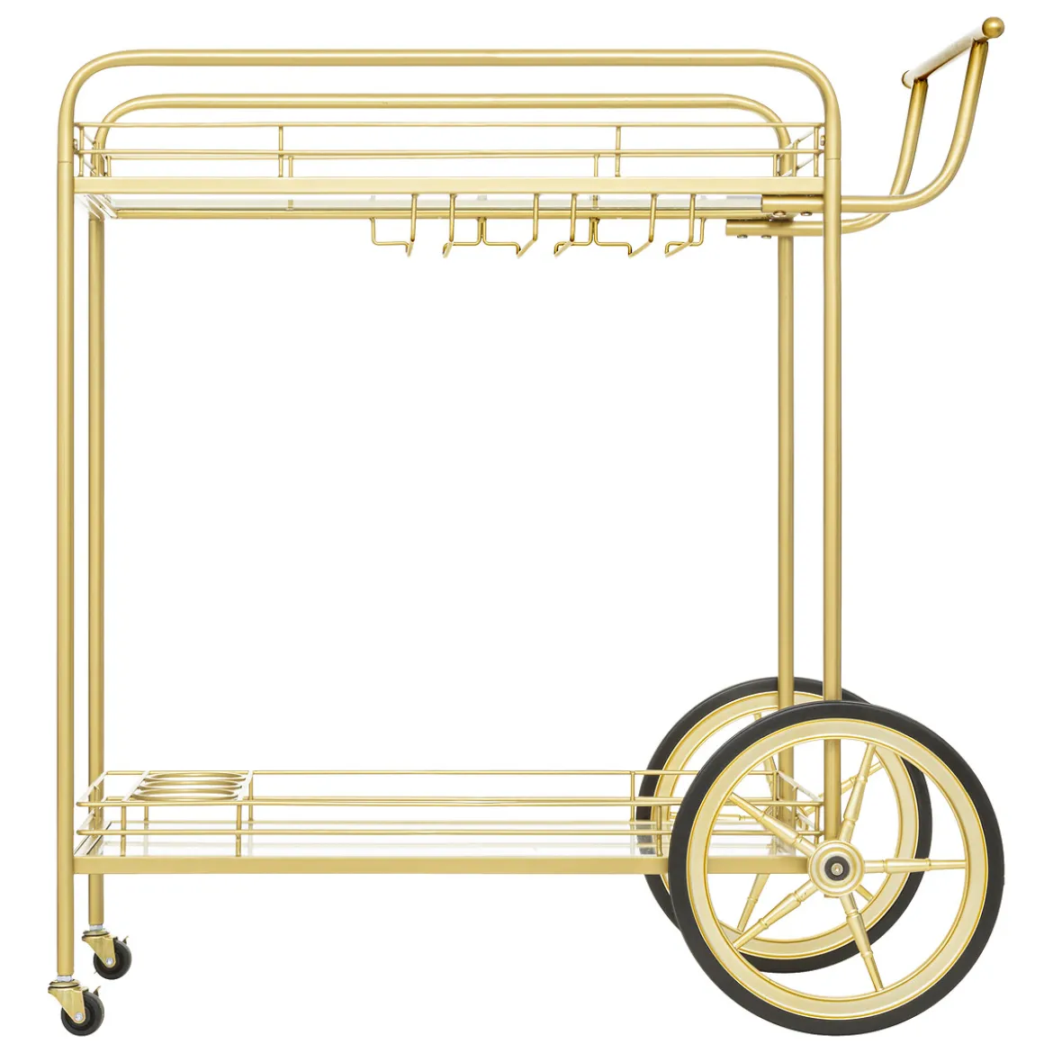 Carrito auxiliar dorado de metal DOLCE RIVIERA