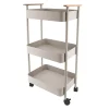 Carrito cocina beige con 3 bandejas