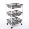 Carrito con 3 cestas gris