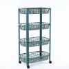 Carrito De Cocina San Marino Verde Con 4 Cestos