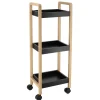 Carrito para baño con 3 baldas 79x28.5x21cm