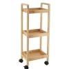 Carrito para baño con 3 baldas 79x28.5x21cm