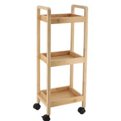 Carrito para baño con 3 baldas 79x28.5x21cm