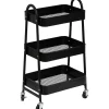 Carrito Para Baño Metal Negro Con Ruedas
