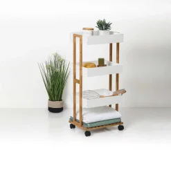Carrito P/Baño C/4 Estantes Y Ruedas