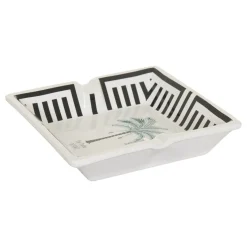 Cenicero blanco de cerámica