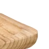 Centro de mesa cuadrado de madera quemada