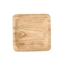 Centro de mesa cuadrado de madera quemada
