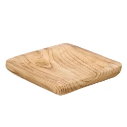Centro de mesa cuadrado de madera quemada