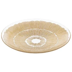 Centro de mesa de vidrio dorado DJINA 40cm
