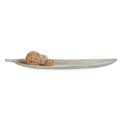 Centro De Mesa Hoja De Madera 59x21Cm