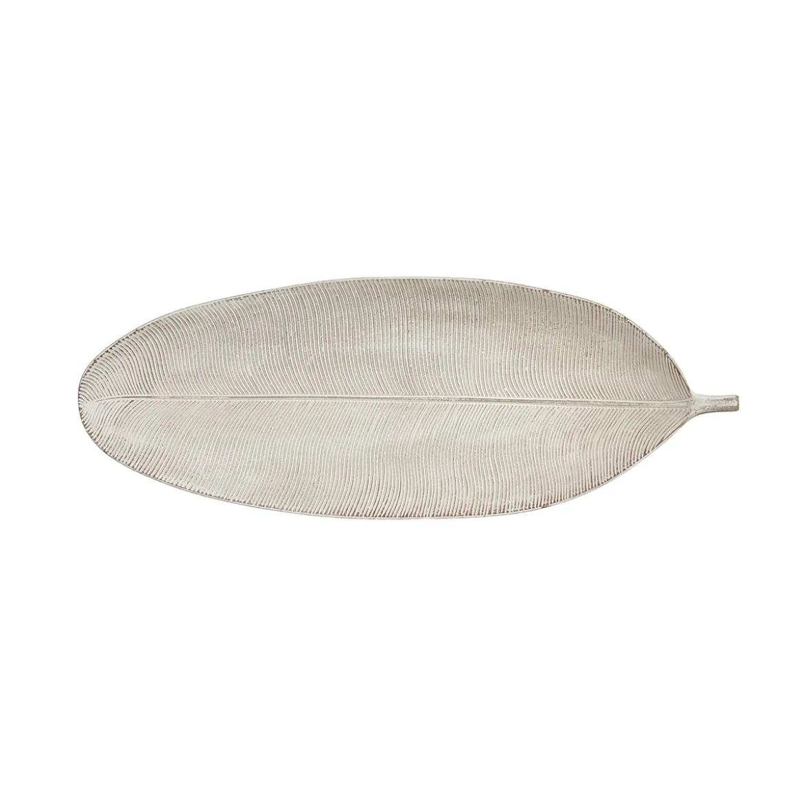 Centro De Mesa Hoja De Madera 59x21Cm