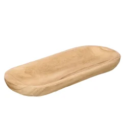Centro de mesa ovalado de madera quemada 38.5cm