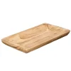 Centro de mesa rectangular de madera quemada