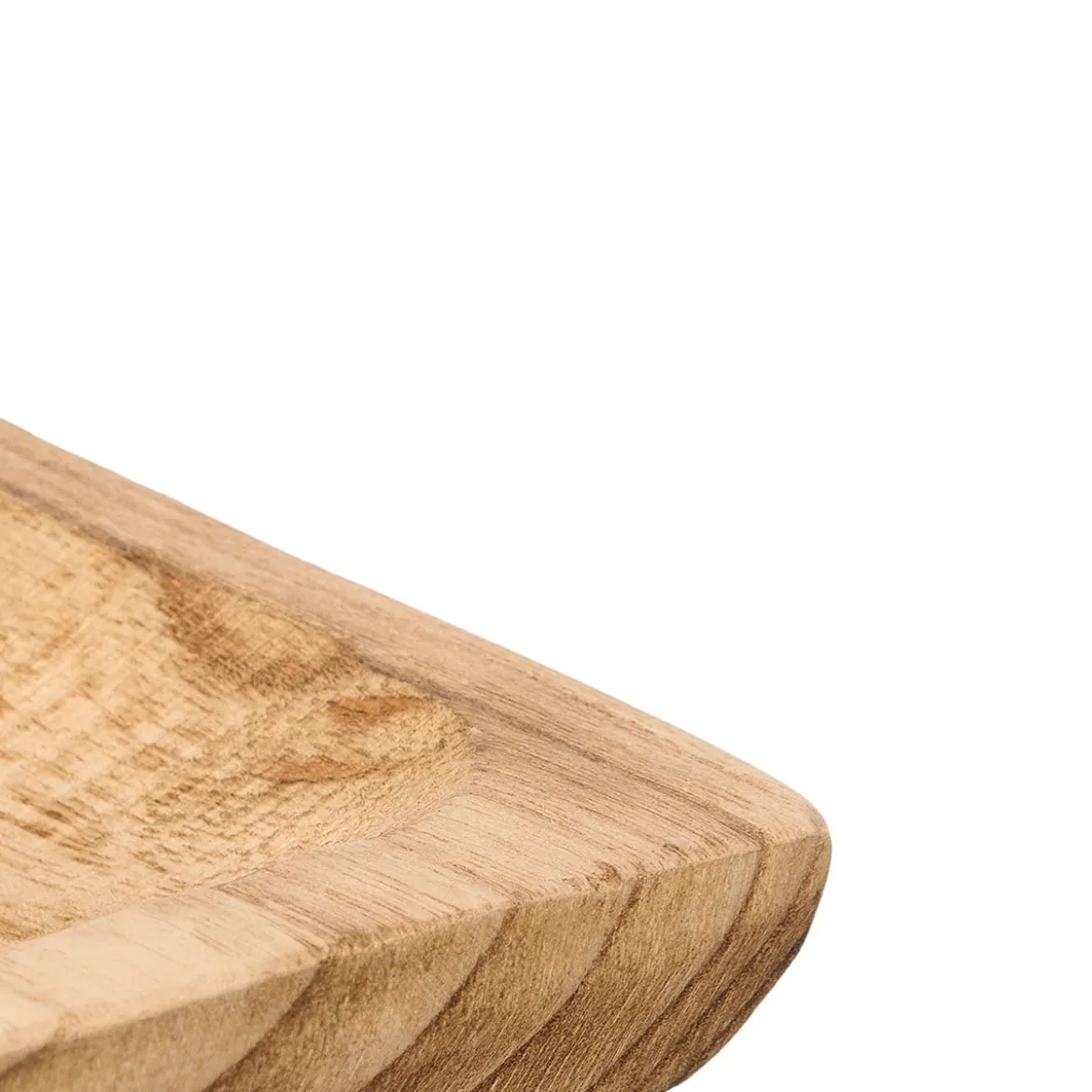 Centro de mesa rectangular de madera quemada