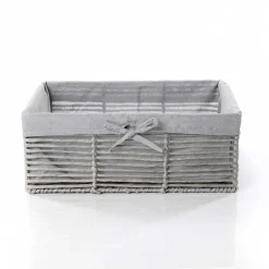 Cesta baño gris 27x39cm
