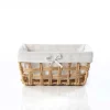 Cesta baño natural y lino 20x28cm