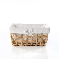 Cesta baño natural y lino 20x28cm