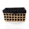 Cesta baño negro y beige 28x35cm