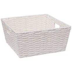 Cesta Blanca De Almacenaje 15x31x31Cm