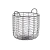 Cesta con asa negro de metal 42,5cm