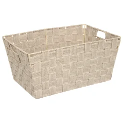 Cesta de almacenaje beige 38cm