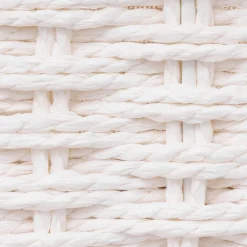 Cesta de almacenaje COSTA blanco c/tejido 23x32cm