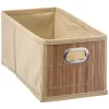 Cesta de almacenaje de baño de bambú