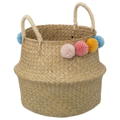 Cesta de almacenaje LIA con pompones