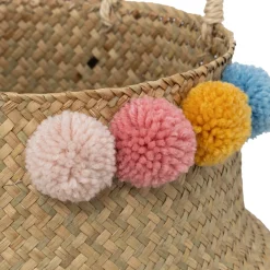 Cesta de almacenaje LIA con pompones