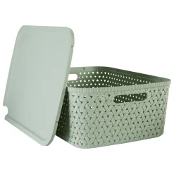 Cesta de almacenaje TRESSY verde 15L