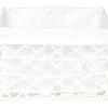 Cesta de baño blanca forrada con tejido 18x21cm