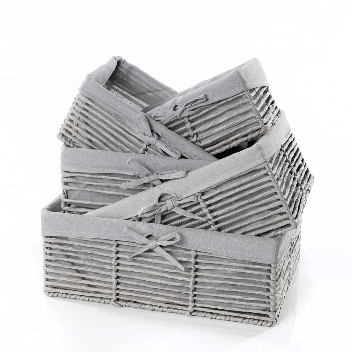 Cesta de baño gris 20.5x30cm