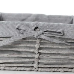 Cesta de baño gris 20.5x30cm