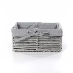 Cesta de baño gris 16x25cm