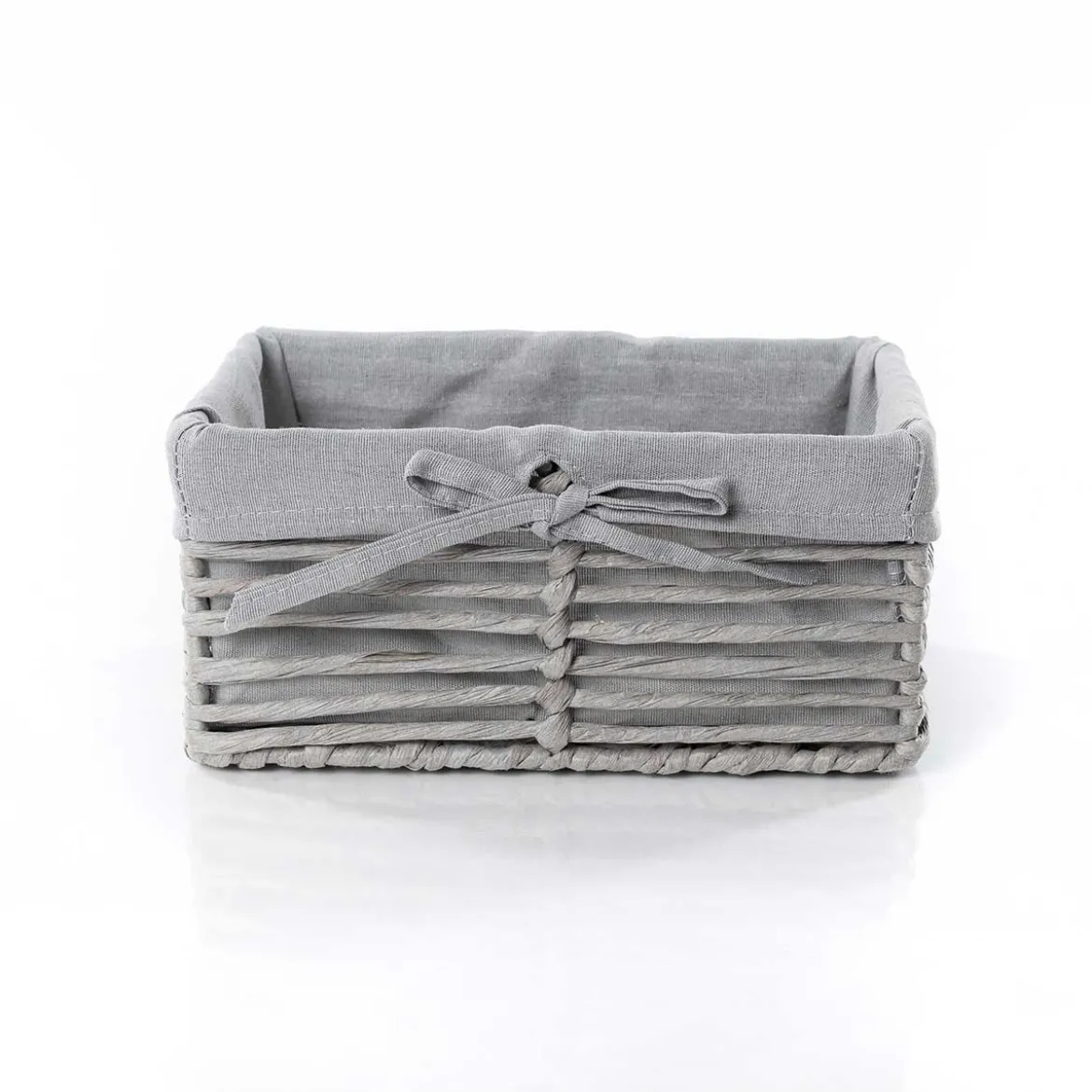 Cesta de baño gris 16x25cm