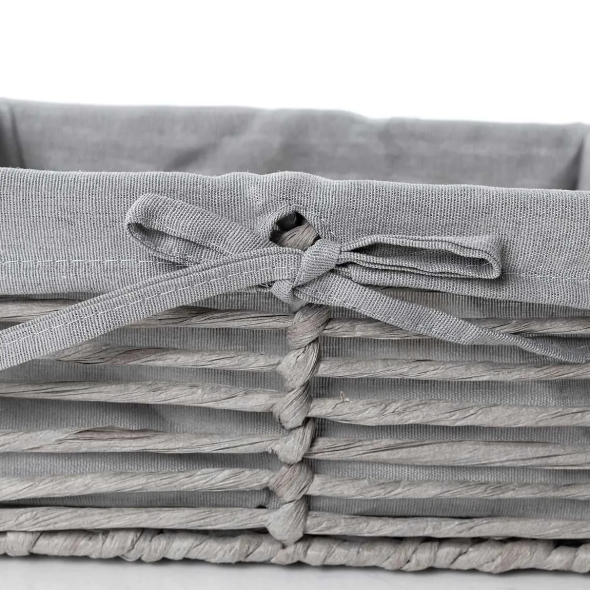 Cesta de baño gris 16x25cm