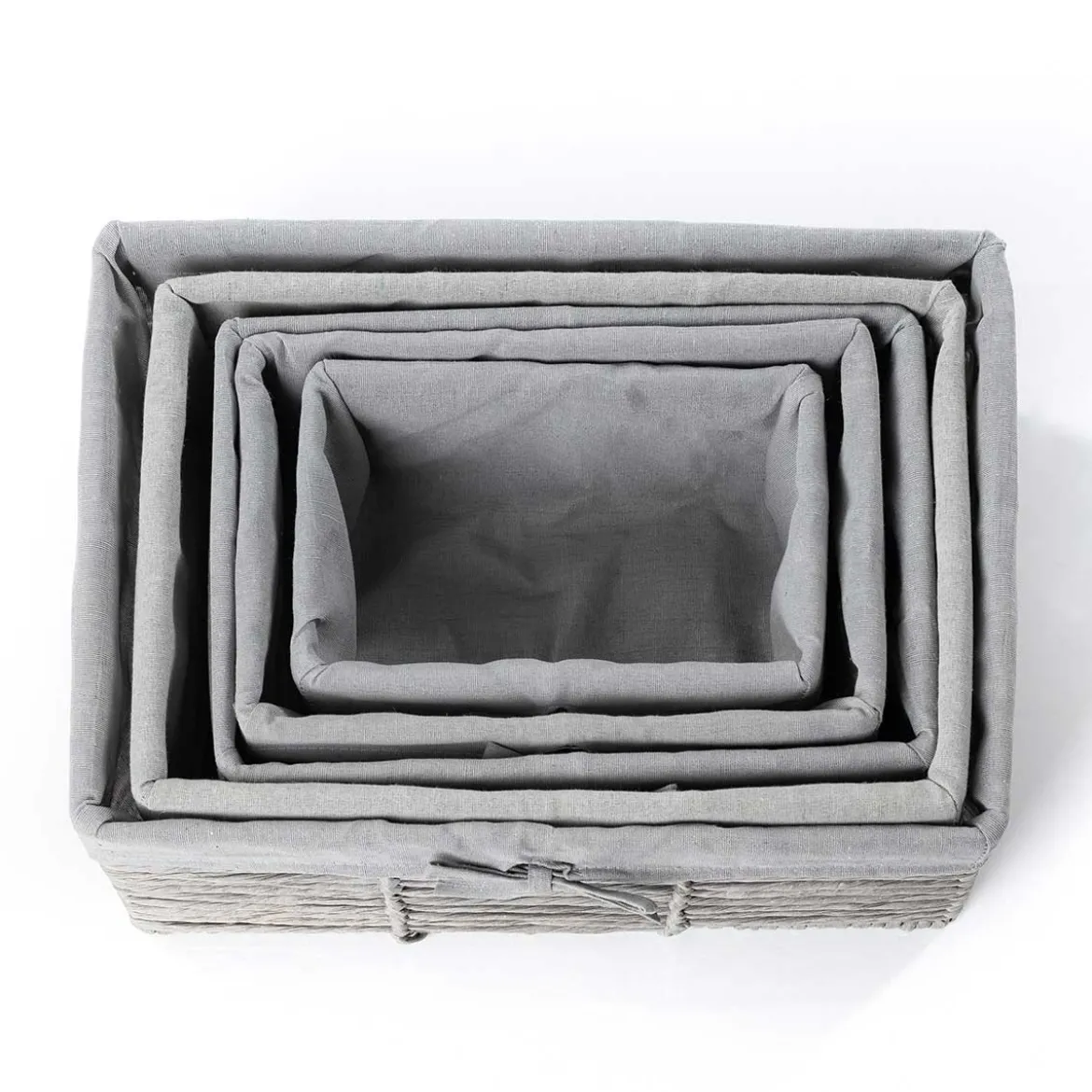 Cesta de baño gris 16x25cm