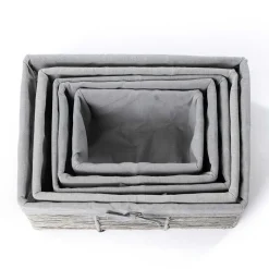Cesta de baño gris 31x44cm