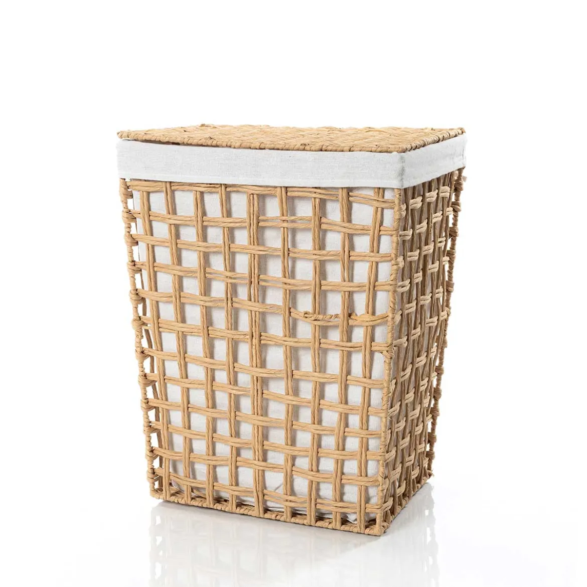 Cesta de baño natural y lino 48cm