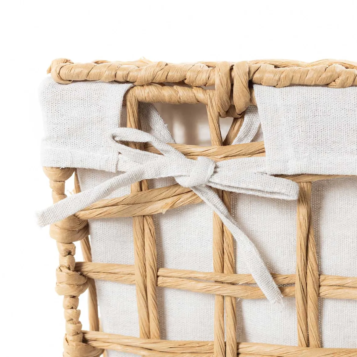 Cesta de baño natural y lino 48cm