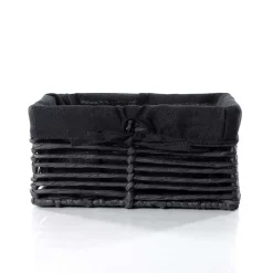 Cesta de baño negra 16.5x25cm