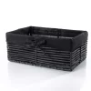 Cesta de baño negra 14x23.5x34cm