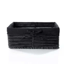 Cesta de baño negra 14x23.5x34cm