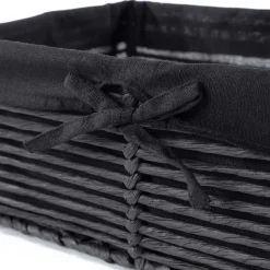 Cesta de baño negra 14x23.5x34cm