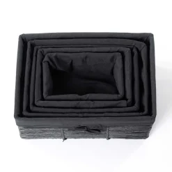Cesta de baño negra 14x23.5x34cm