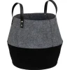 Cesta de fieltro gris y negro SOUL 39cm